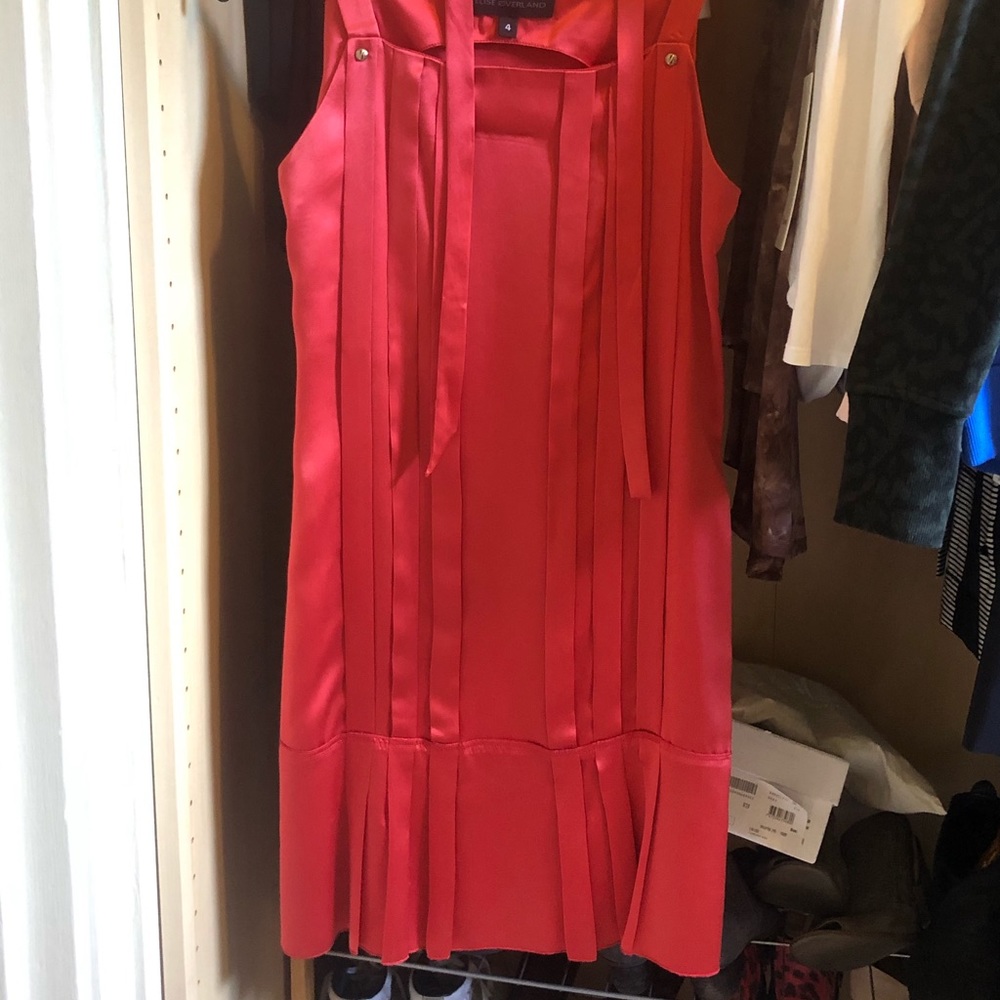 Red silk Elise Overland dress